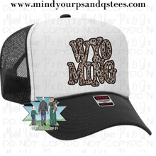 Load image into Gallery viewer, Vintage Shadow Outline Sequin Leopard Wyoming Trucker Hat
