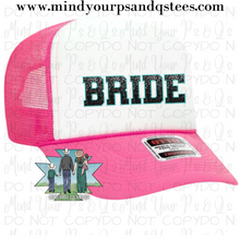 Load image into Gallery viewer, Bride Faux Glitter Trucker Hat
