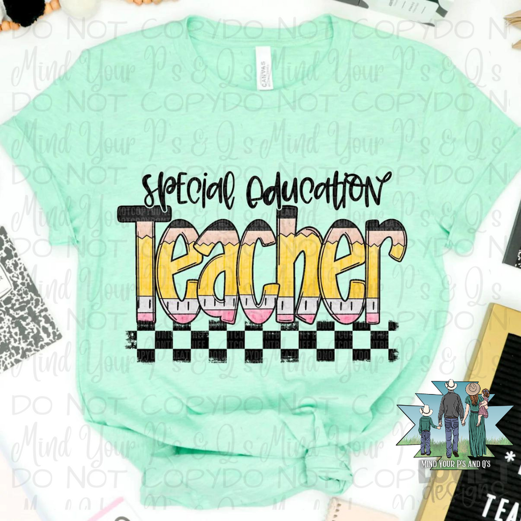 Pencil Font Special Education Teacher