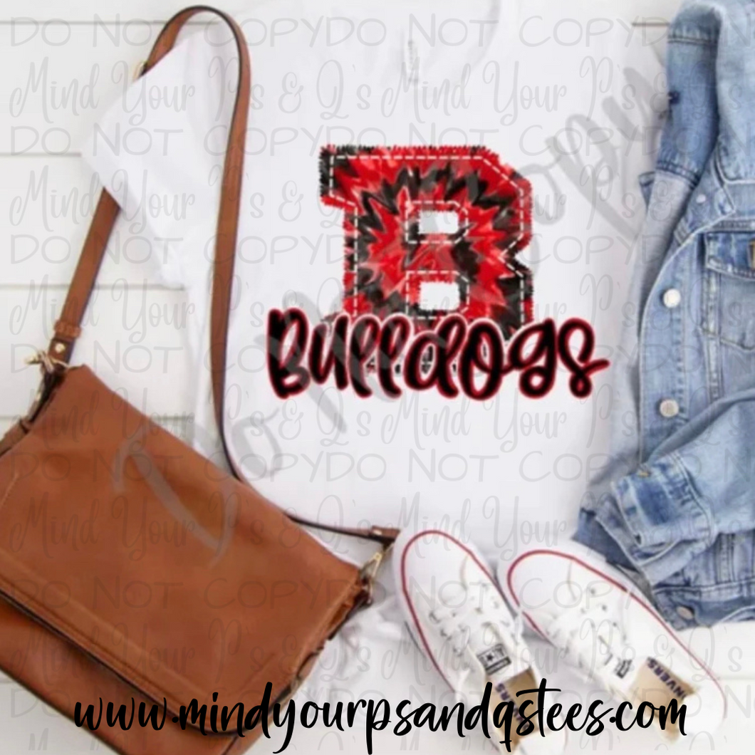 Bulldogs Faux Embroidery