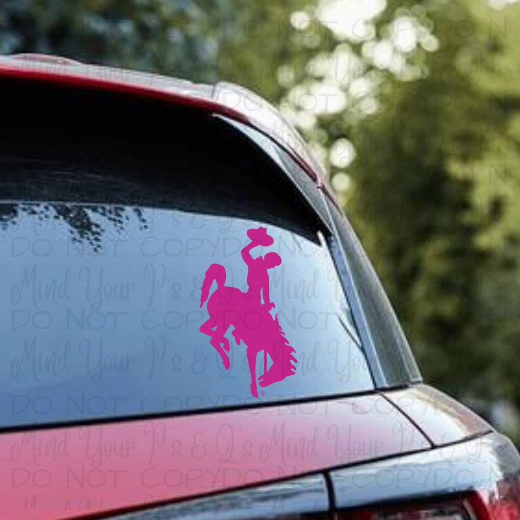 Pink Steamboat Car Decal