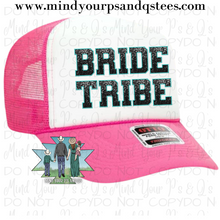 Load image into Gallery viewer, Bride Tribe Faux Glitter Trucker Hat
