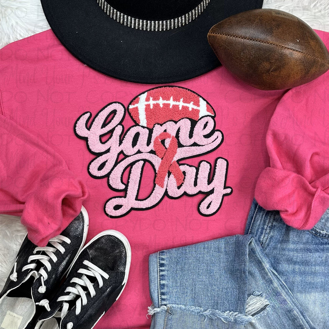 Game Day Pink Football Chenille