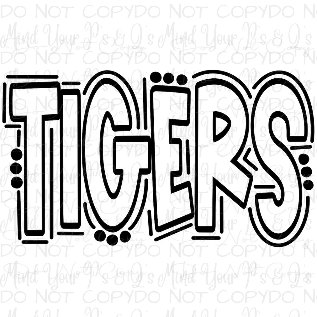 Tigers Doodle Tumbler